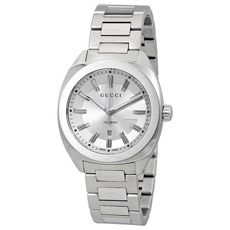 gucci ya142402 silver tone watch|Gucci GG2570 Silver Dial Ladies Watch YA142402 .